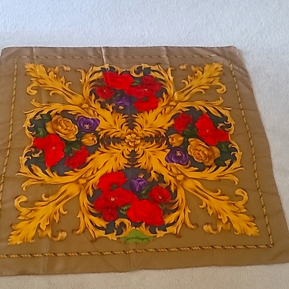 Vintage Flower Salvatore Ferragamo Scarf - Picture 2 of 3